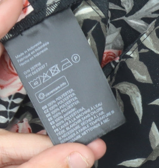 Womens UK Size Small H&M Black Kimono