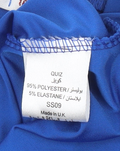 Quiz Women's Blue Tunic Top with Buckle, Size 16