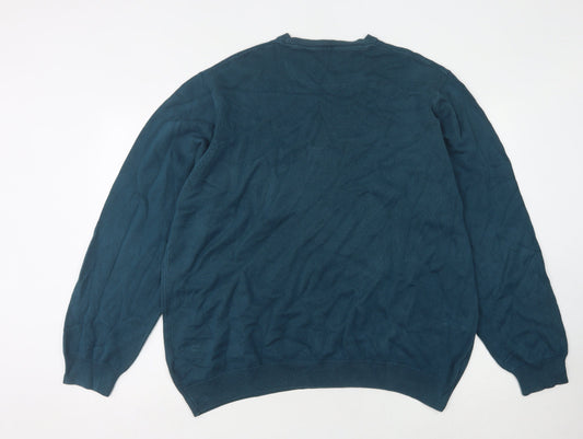 Marks and Spencer Men's Blue 2XL Pullover Jumper