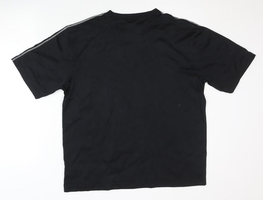 Decathlon Men's Black Basic T-Shirt, Size L