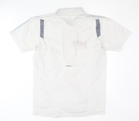 adidas Men's White Polo Shirt Size S for Gym