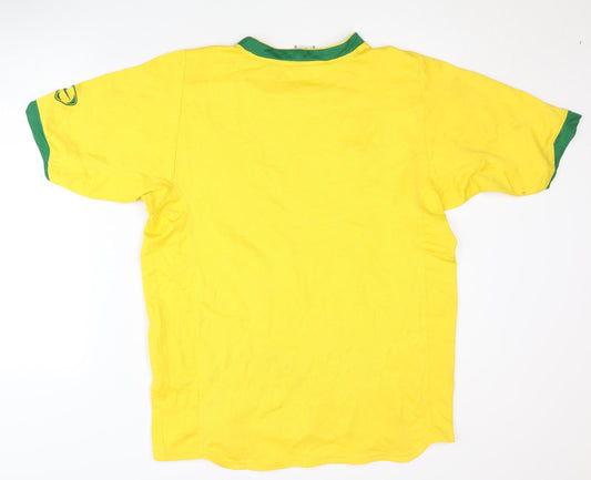 Mens UK Size M Nike Yellow Football T-Shirt