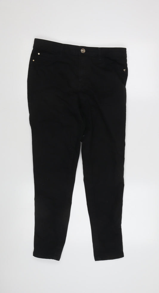 Womens UK Size 12 F&F Regular Fit Skinny Black Jeans