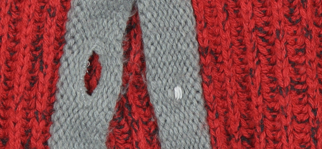 Womens UK Size M Nina Murati Red Cape Jumper