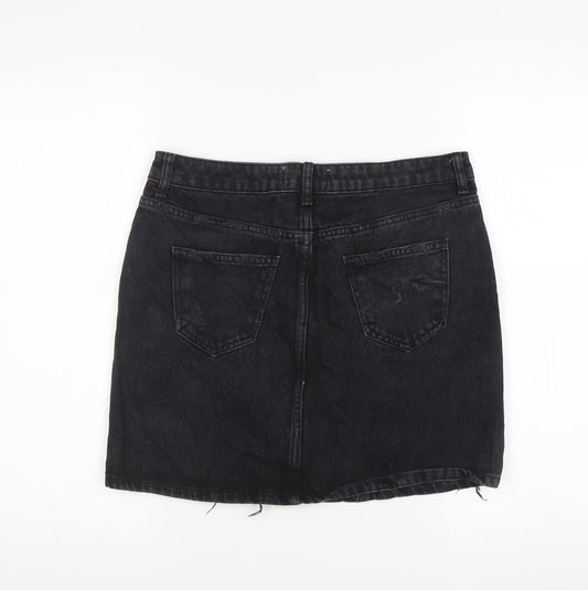 New Look Women's Black Mini Denim Skirt, Size 12