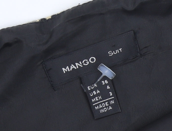 Mango Women’s Black Geometric Pencil Skirt Size 8