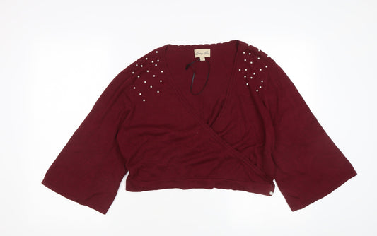 Lindy Bop Women's Red Wrap Jumper XL