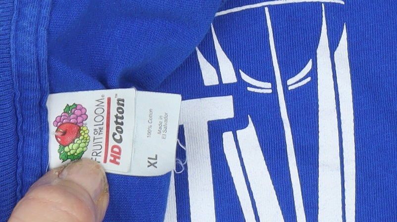 Mens UK Size XL Fruit of the Loom Blue T-Shirt