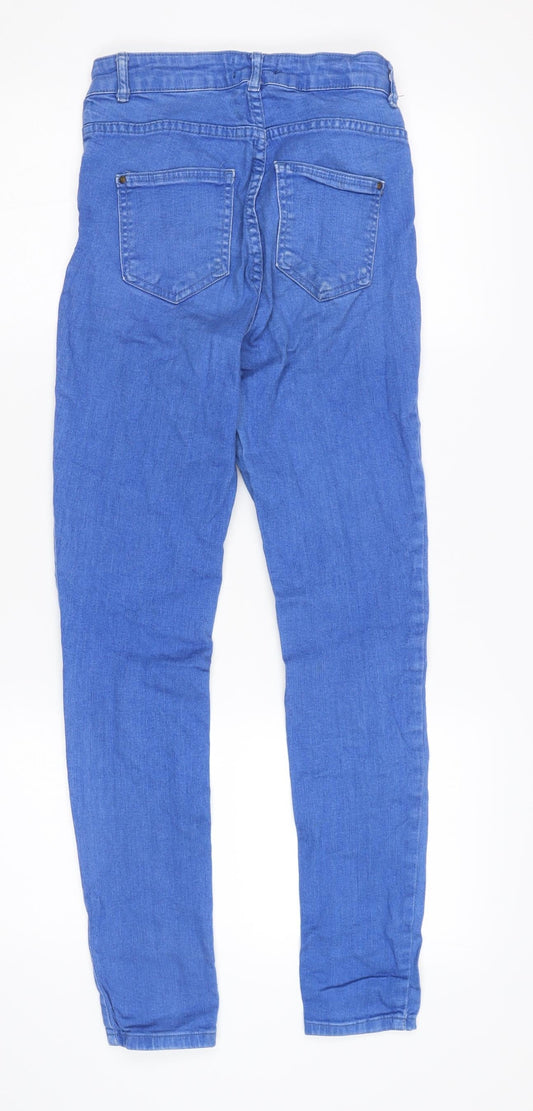 Select Women's Blue Skinny High-Rise Distressed Jeans