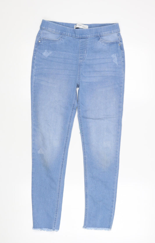 Womens UK Size M Denim Co. Slim Fit Casual Blue Trousers