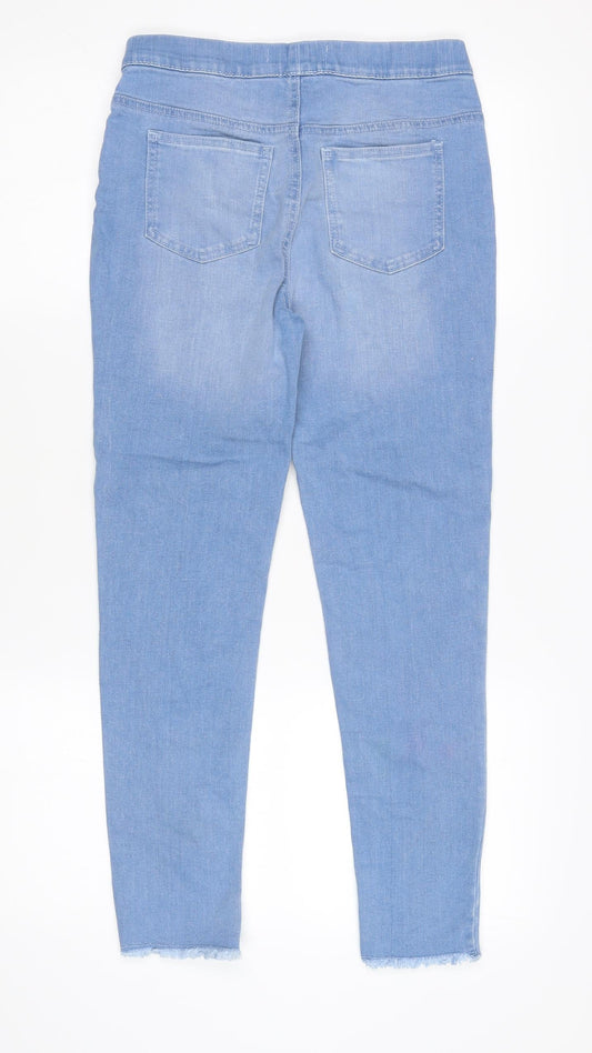 Denim Co. Women's Blue Jegging Skinny Elastic Waist Trousers