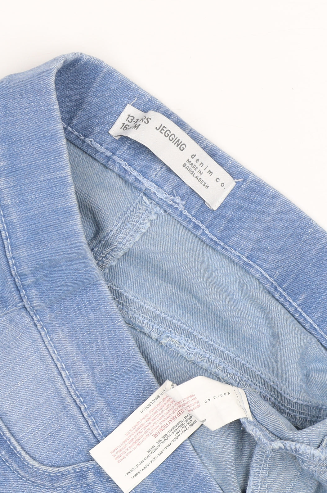 Denim Co. Women's Blue Jegging Skinny Elastic Waist Trousers