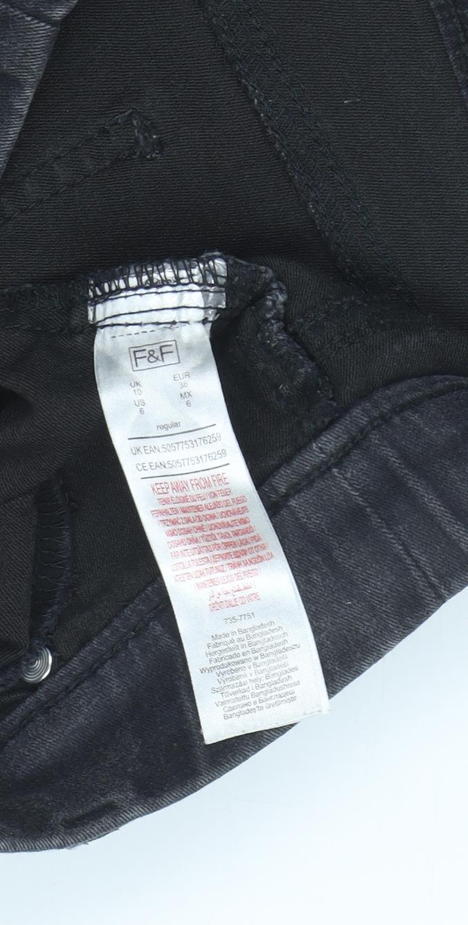 F&F Womens Black Skinny Jegging Size 10