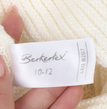 Womens UK Size 10 Berkertex Ivory Pullover Jumper