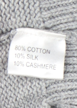 Hush Womens Grey V-Neck Pullover Jumper S