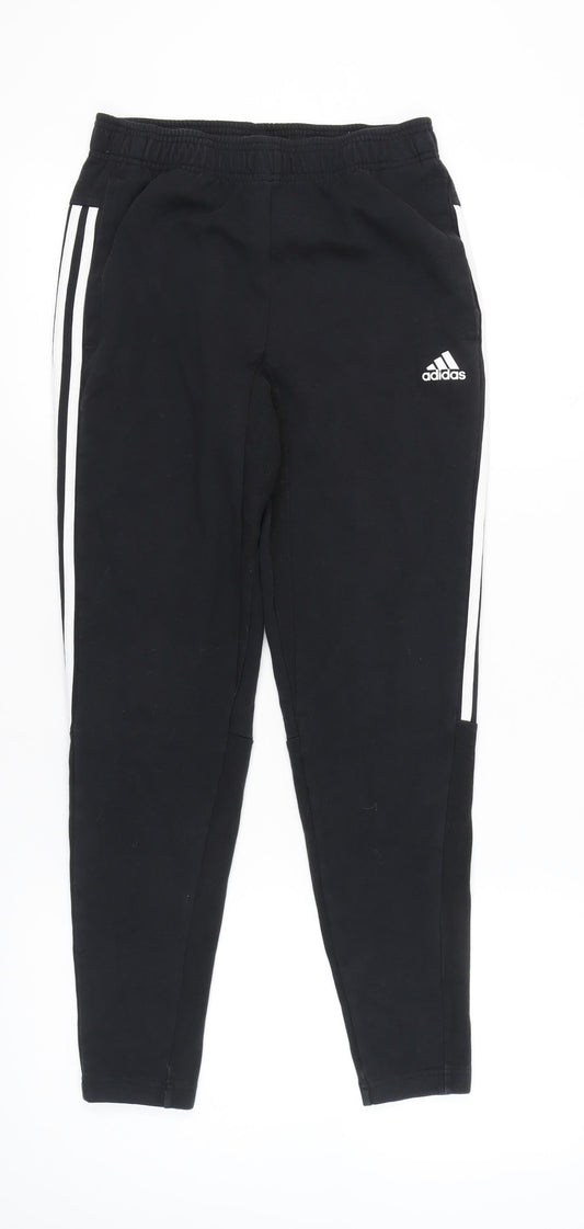 Additional front view of Adidas Women's Black Jogger Trousers, size S
