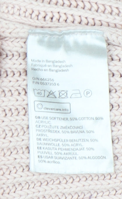 H&M Women’s Pink Pullover Jumper, Size 12