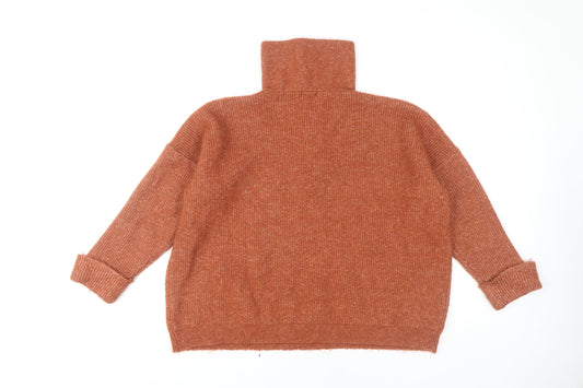 Boohoo Women's Brown Full Zip Jumper, Size 18