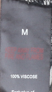 Papaya Women's Black White Geometric Top M