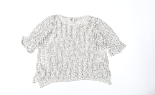 Womens UK Size 10 Topshop Grey Pullover Jumper