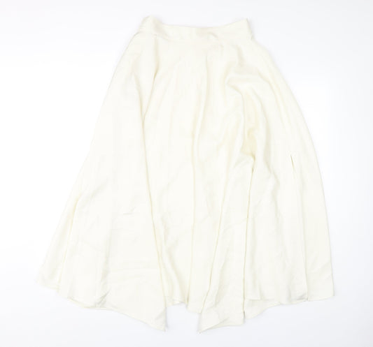 H&M Women's Ivory Long Flare Skirt Size 8