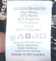 Women's Black Short Sleeve Floral Lace Top