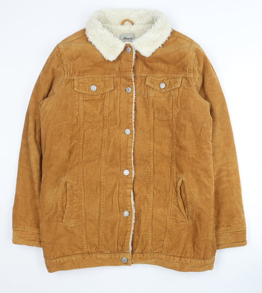 Womens UK Size 10 Denim Co. Brown Basic Jacket