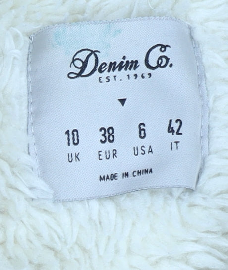 Womens UK Size 10 Denim Co. Brown Basic Jacket