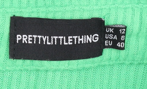 PrettyLittleThing Green Shirt Dress, Size 12, Casual Style