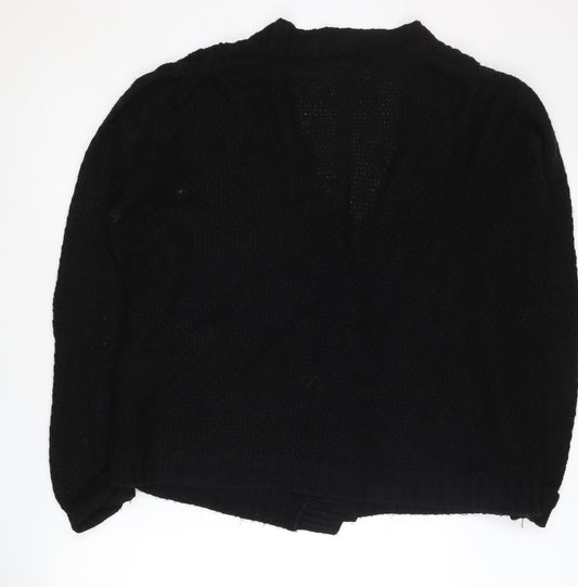 Boohoo Women's Black Cable-Knit Cardigan Size S