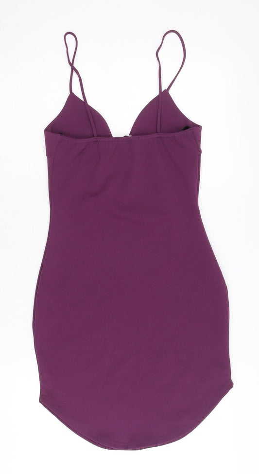 Missguided Women's Purple Slip Dress Size 4