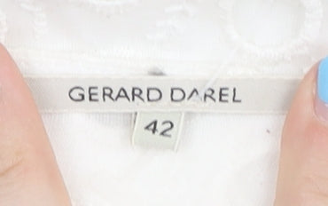 Womens UK Size 14 Gerard Darel White Basic Blouse