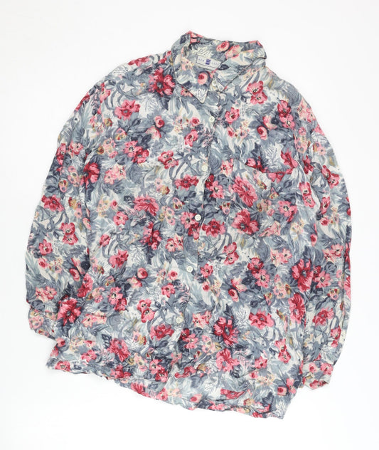 Womens UK Size S New Look Multicoloured Basic Button-Up