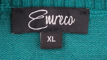 Womens UK Size XL Emreco Green Pullover Jumper