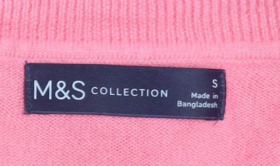 Womens UK Size S Marks and Spencer Pink Pullover Jumper