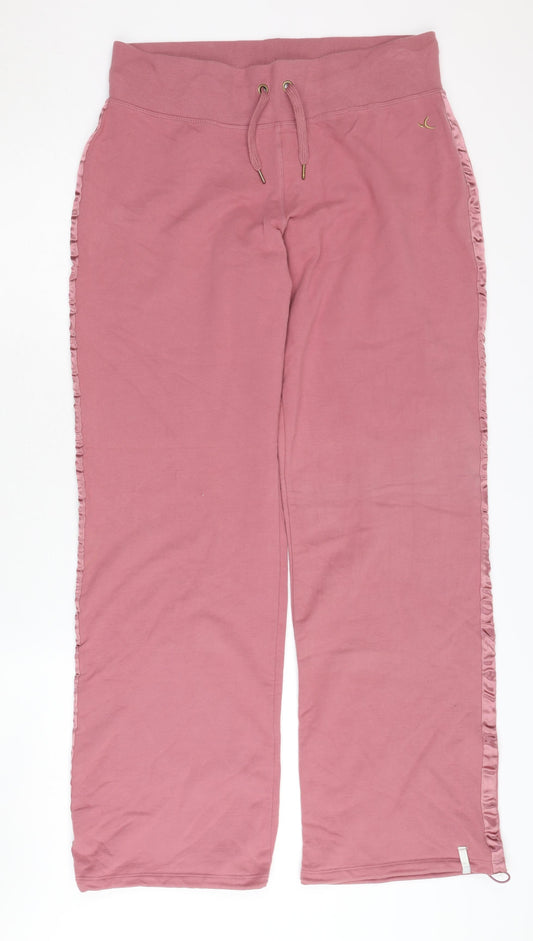 Womens UK Size XL DECATHLON Relaxed Fit Jogger Pink Trousers