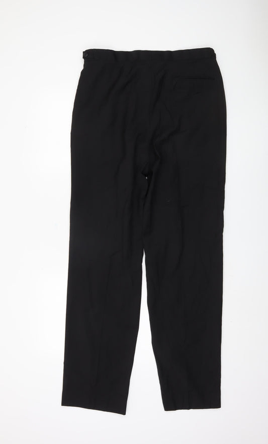 Marks and Spencer Black Men's Trousers, Size 34, Formal Wear