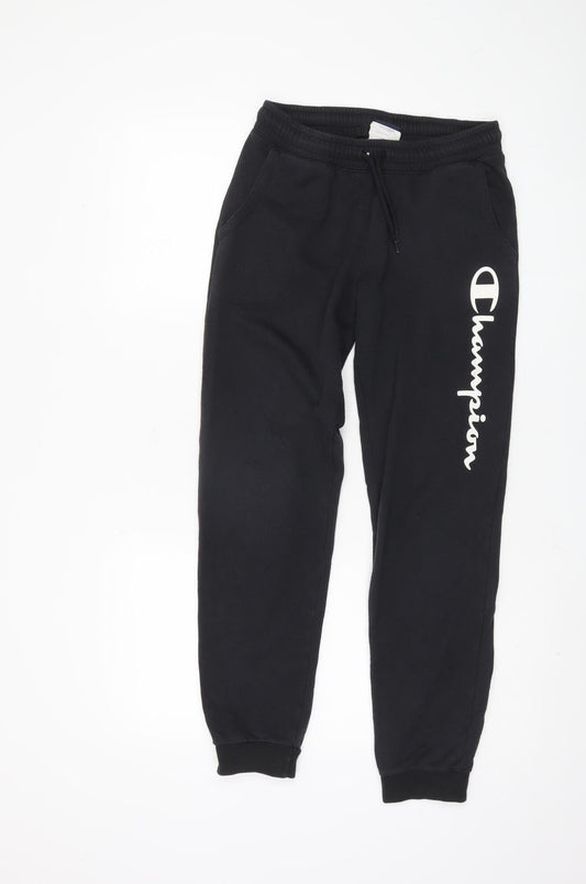 Teenss UK Size L Champion Relaxed Fit Jogger Black Trousers