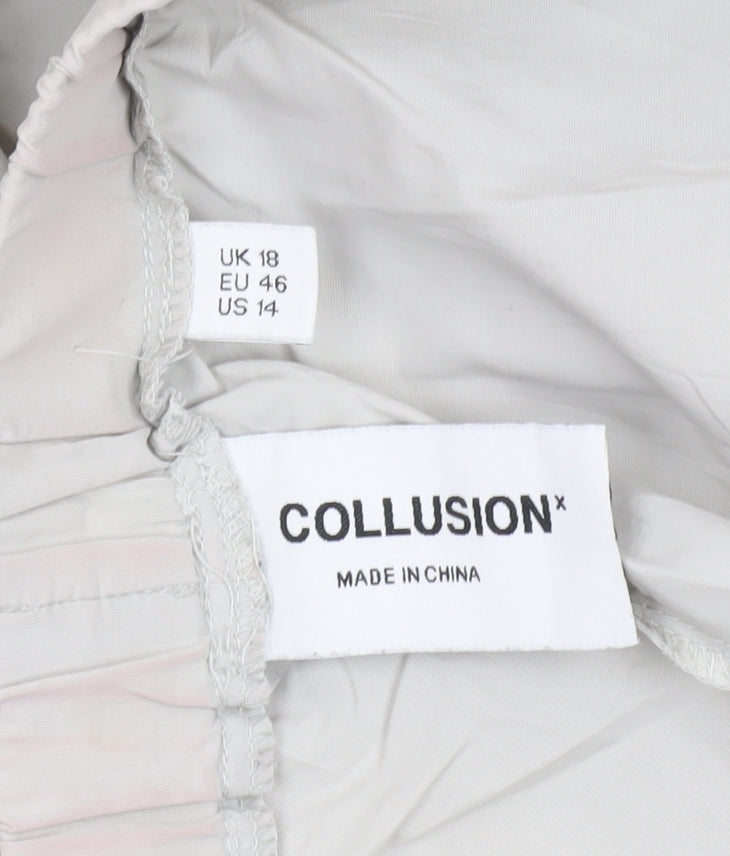 Womens UK Size 18 COLLUSION Relaxed Fit Cargo Grey Trousers
