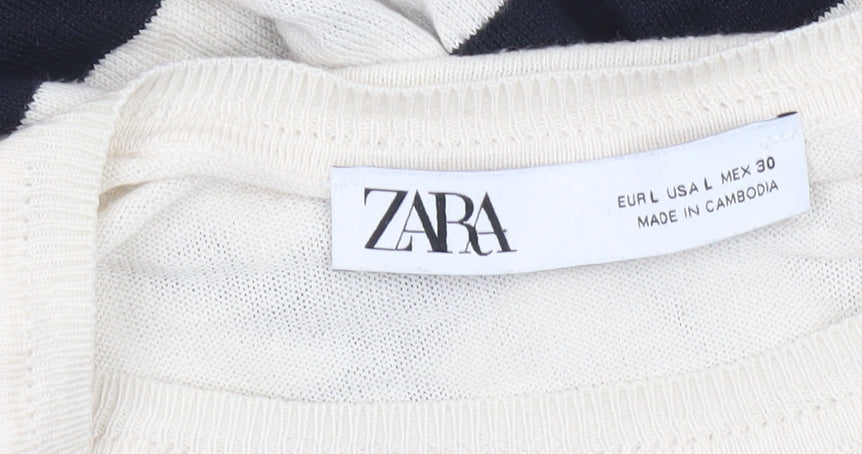 Womens UK Size 12 Zara Multicoloured Pullover Jumper