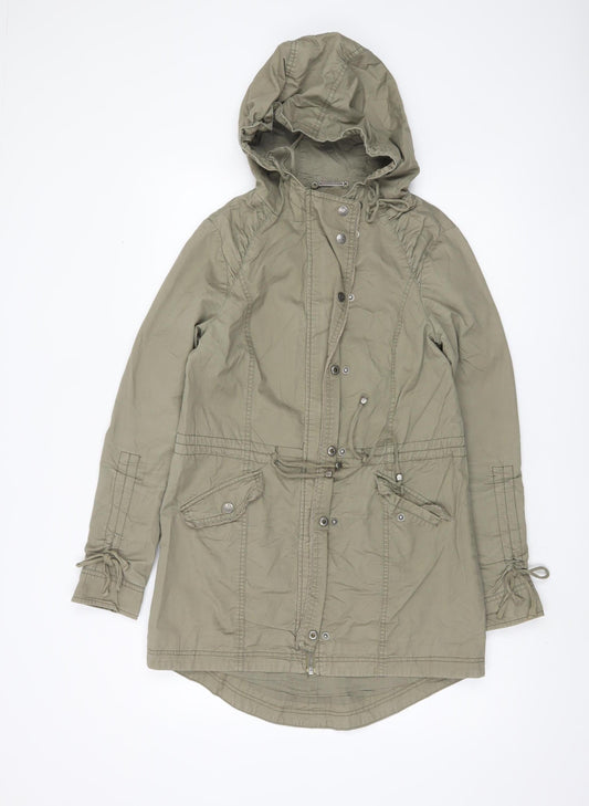 Womens UK Size 6 Lipsy Green Parka Coat
