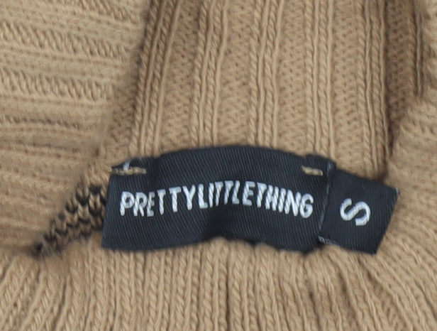 Womens UK Size S PRETTYLITTLETHING Brown Pullover Jumper
