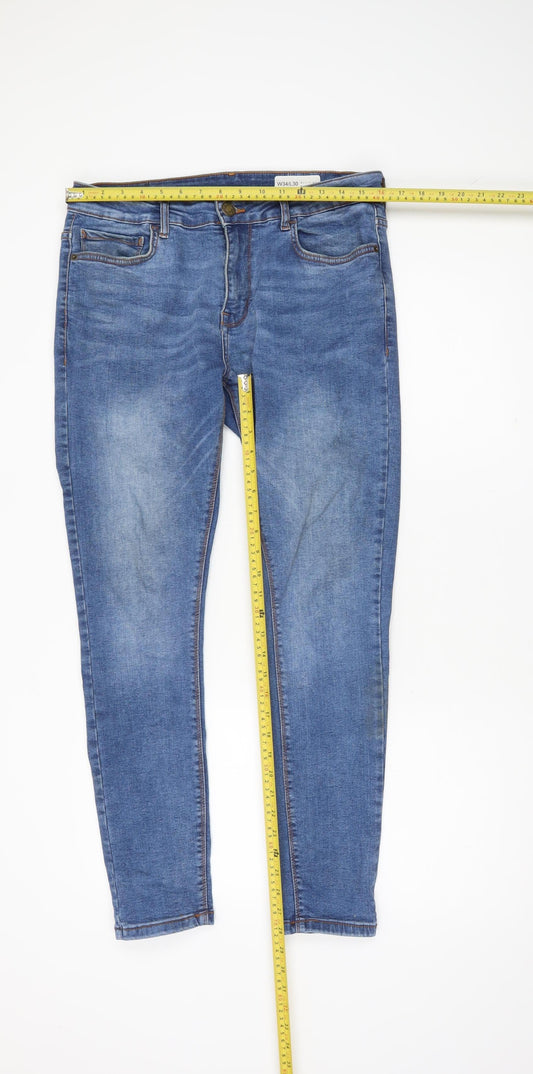 Denim Co Men's Blue Skinny Jeans Size 34