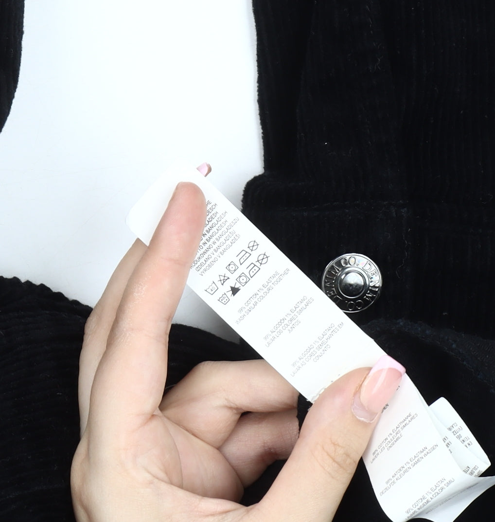 Denim Co Women's Black Corduroy Jacket Size 10