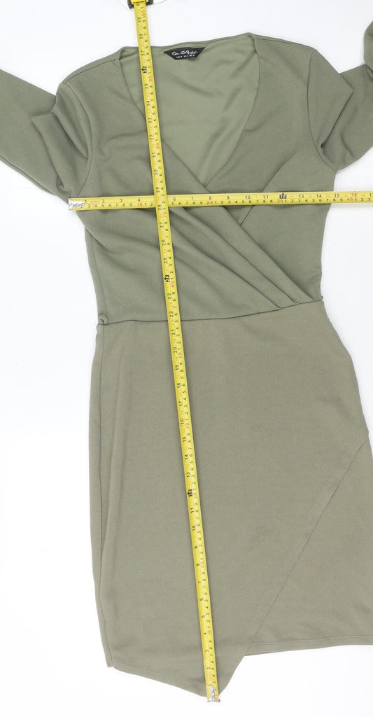 Miss Selfridge Women’s Green Wrap Dress Size 10