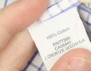 J.Crew Men's Blue Check Button-Up Shirt - XS