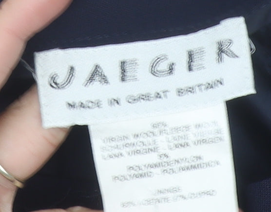 Jaeger Women’s Black Midi Wool Pencil Skirt Size 12