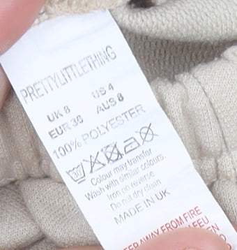 PrettyLittleThing Women's Beige Cargo Shorts Size 8