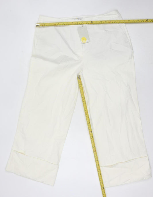 Boden Women's White Trousers, Size 16, Cotton, New