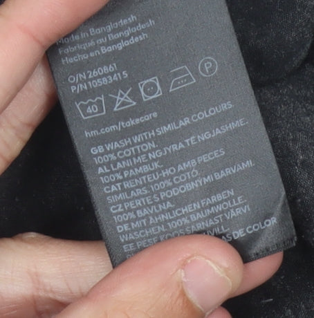 H&M Women's Black Denim Cut-Off Shorts Size 12